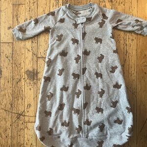 Carter's Gray Sleep Sack with Brown Bear Pattern